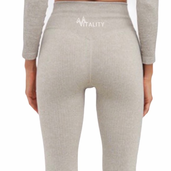 Ribbed high waisted leggings - Picture 3 of 6